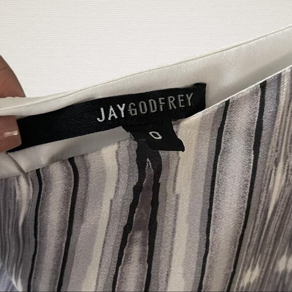 Jay Godfrey Womens Silk One Shoulder Mini Dress Size 0 Multicolor Print Cocktail - Picture 3 of 7